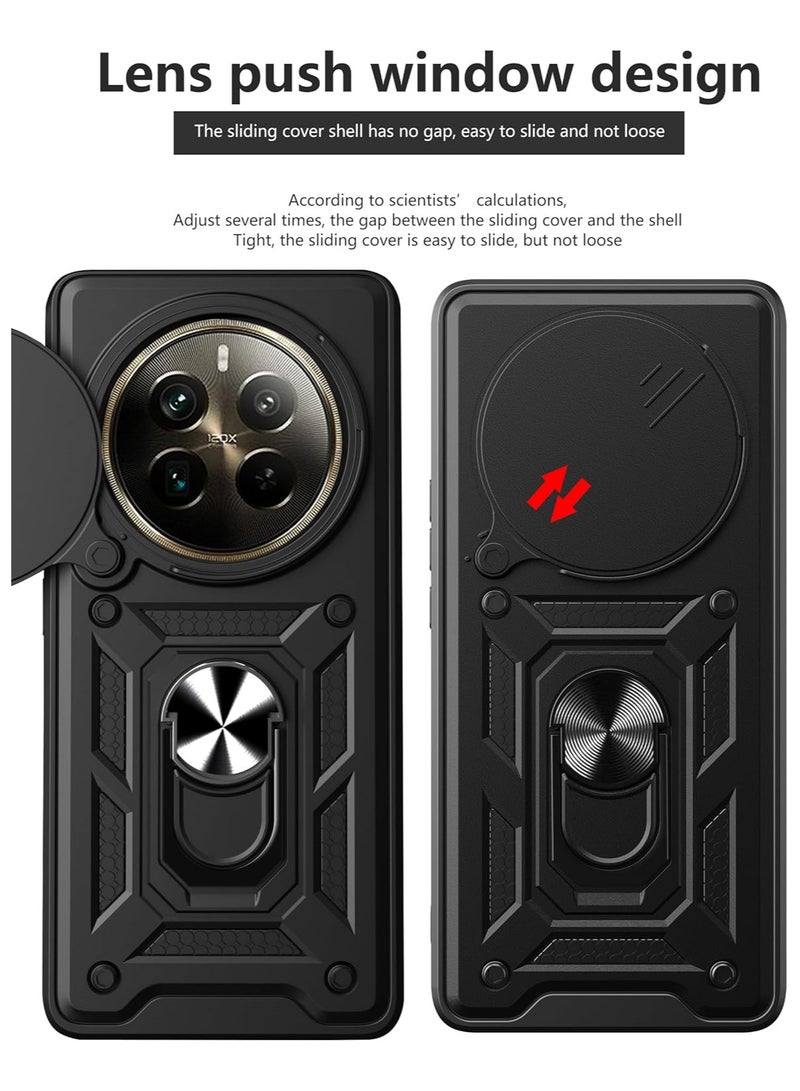 Shield Full Protection Case With Metal Ring &Slide Camera Cover For realme 12 pro plus / realme 12 pro  - Image 2