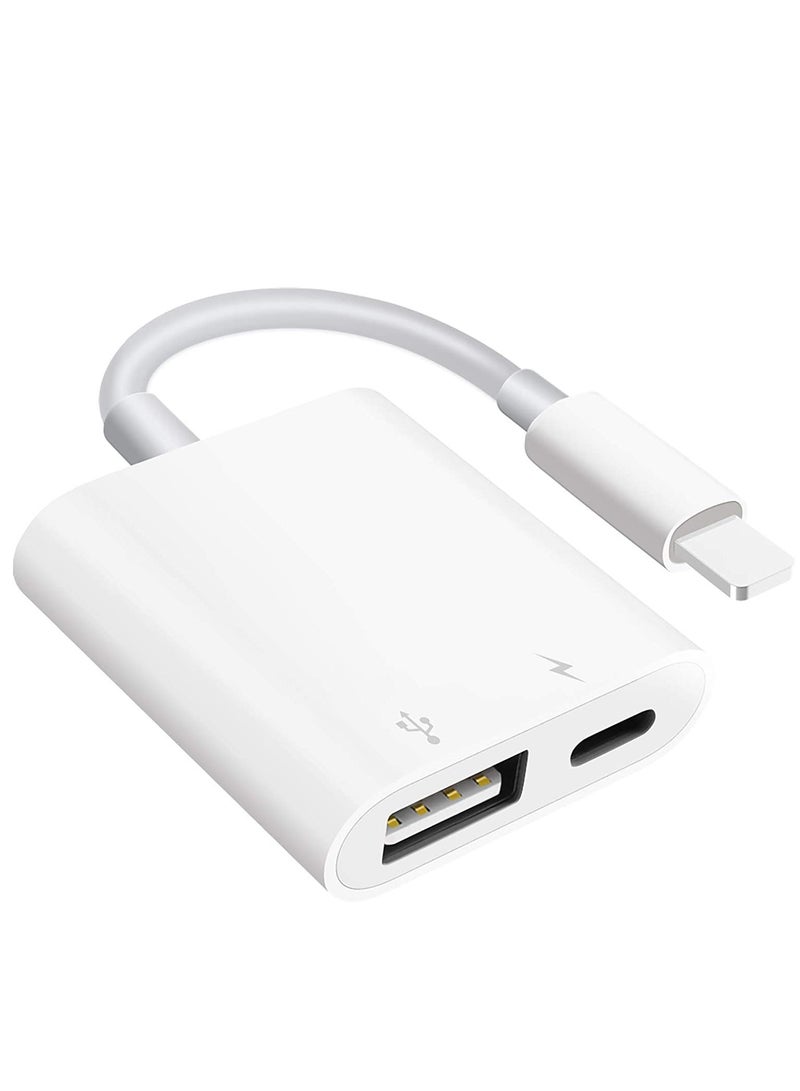 ELTRAZONE iPhone iPad, iPad to USB Adapter Plug and Play Support Card Reader - Image 1