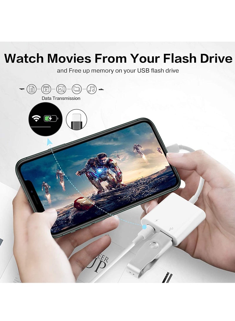 ELTRAZONE iPhone iPad, iPad to USB Adapter Plug and Play Support Card Reader - Image 3