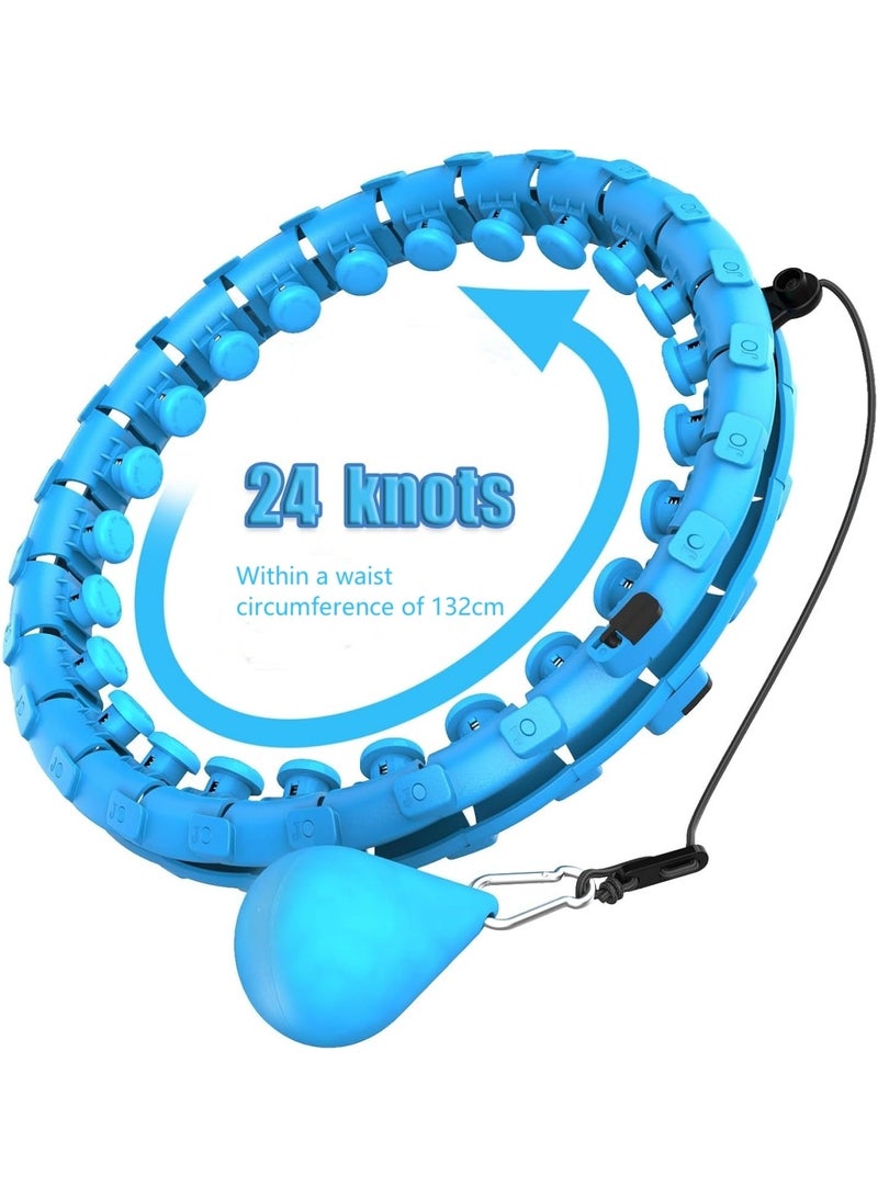 Ru syanl Smart Weighted Hula Hoop for Adults Weight Loss 24 Detachable Knots Abdomen Fitness Massage Hoop  - Image 1