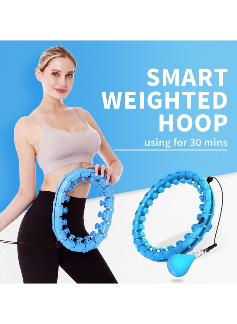 Ru syanl Smart Weighted Hula Hoop for Adults Weight Loss 24 Detachable Knots Abdomen Fitness Massage Hoop  - Image 2