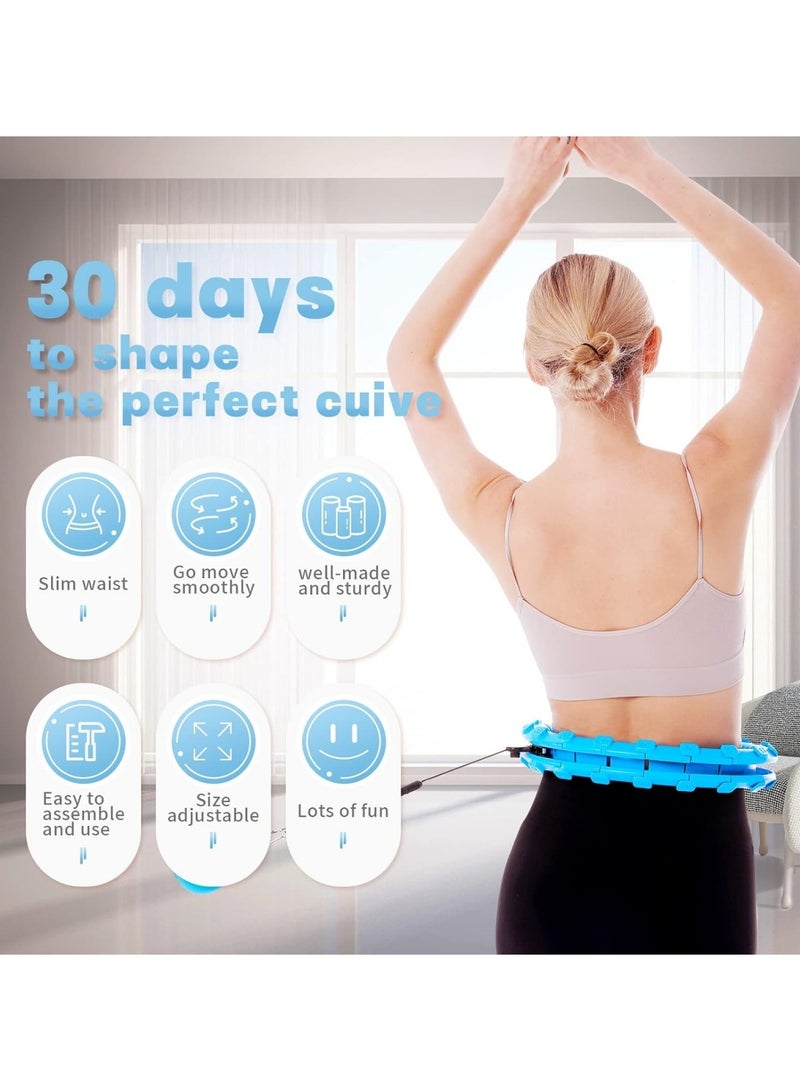 Ru syanl Smart Weighted Hula Hoop for Adults Weight Loss 24 Detachable Knots Abdomen Fitness Massage Hoop  - Image 3