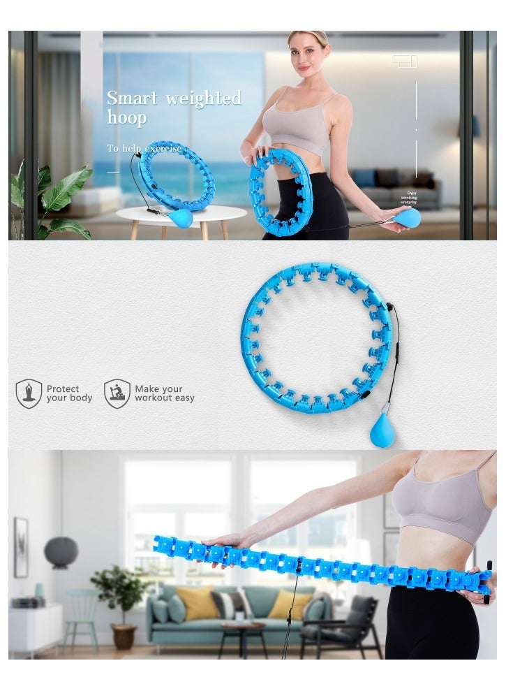 Ru syanl Smart Weighted Hula Hoop for Adults Weight Loss 24 Detachable Knots Abdomen Fitness Massage Hoop  - Image 4