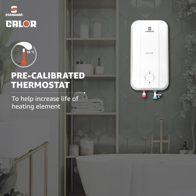 Standard Standard Calor 5 Litre Instant Water Geyser 3000 Watts Stainless Steel Tank Rust Proof Body Automatic Cut Off 2 Year Comprehensive Warranty White By Havells  - Image 4