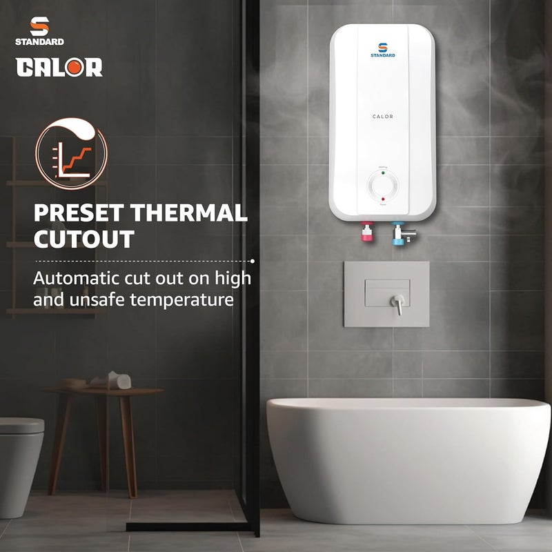 Standard Standard Calor 5 Litre Instant Water Geyser 3000 Watts Stainless Steel Tank Rust Proof Body Automatic Cut Off 2 Year Comprehensive Warranty White By Havells  - Image 2