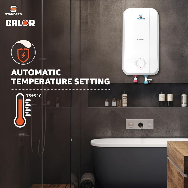 Standard Standard Calor 5 Litre Instant Water Geyser 3000 Watts Stainless Steel Tank Rust Proof Body Automatic Cut Off 2 Year Comprehensive Warranty White By Havells  - Image 3