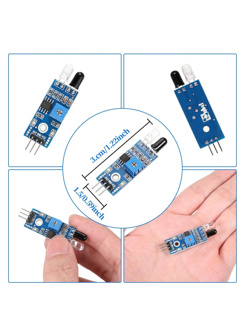 SYOSI - IR Infrared Obstacle Avoidance Sensor Module, 20Pcs IR Infrared Sensor 3-Wire Infrared Proximity Sensors Reflective Photoelectric Sensor Modules IR Tracking Sensor for Arduino Smart Car Robot - Image 1