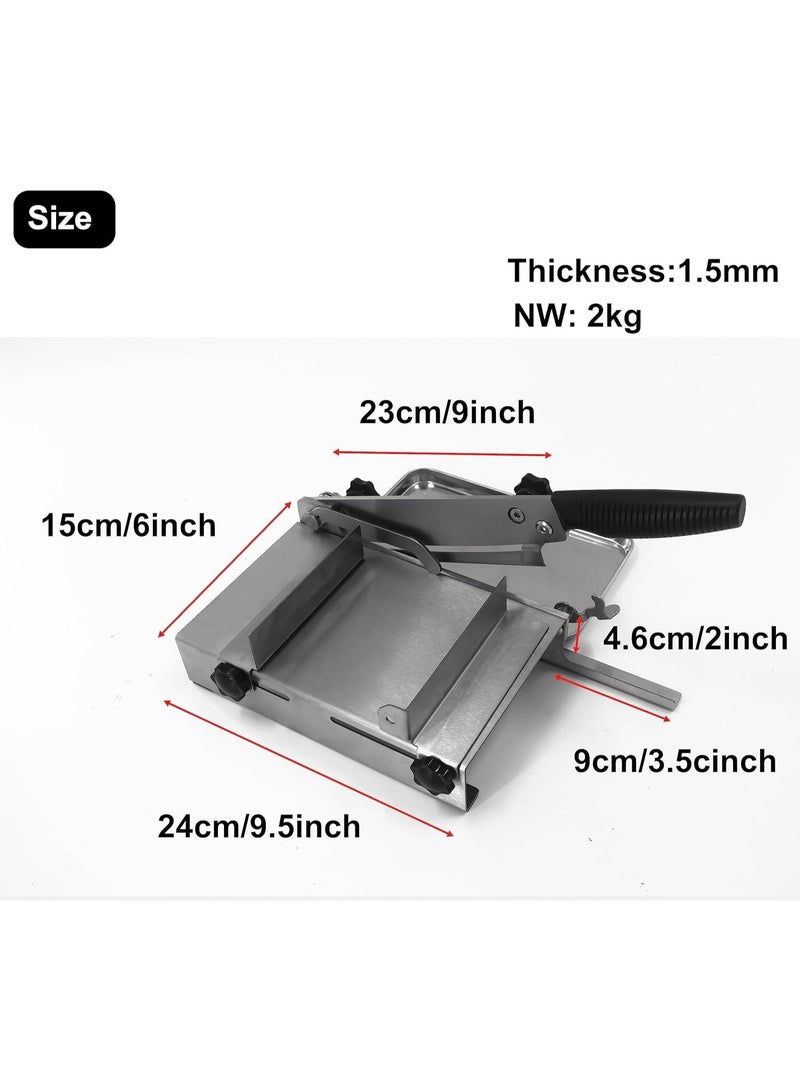 AROAQ Meat slicer stainless steel heavy manual frozen meat slicer, beef and lamb roll food slicer suitable for home cooking Cheese slicing BBQ slicing easy to use - Image 2