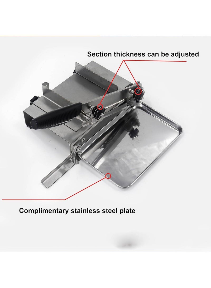 AROAQ Meat slicer stainless steel heavy manual frozen meat slicer, beef and lamb roll food slicer suitable for home cooking Cheese slicing BBQ slicing easy to use - Image 3