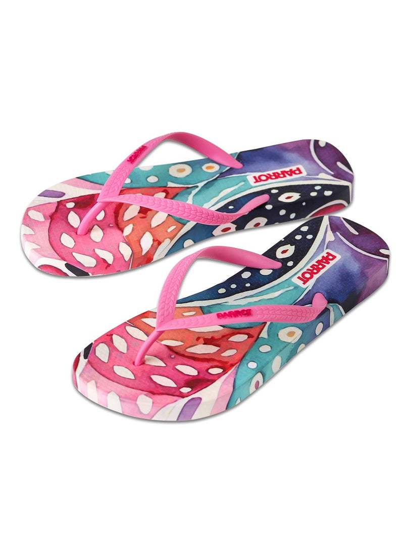 Parrot Misty Rose Women's Beach & Home Flip-Flop Slipper - Image 1