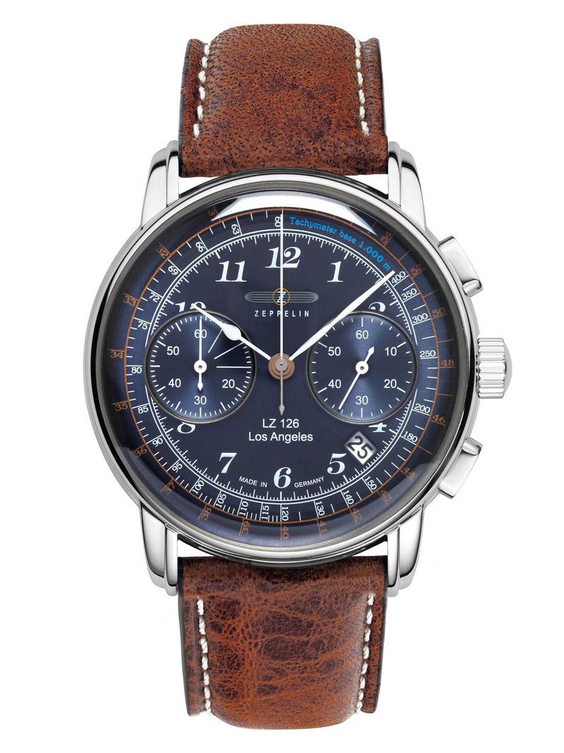 Zeppelin Lz126 Los Angeles Analog Blue Dial Men's Watch-76143 - Image 1