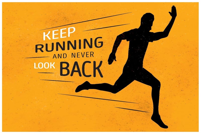 Inephos Inephos Keep Running Gym Quotes Poster Art Gym Motivation Posters 12 x 18 inch