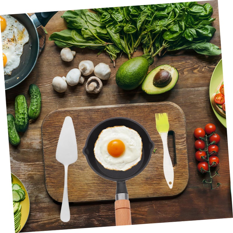 Mini Cast Iron Skillet Nonstick Omelette Pan With Lid For Small Egg Cooking - Image 5
