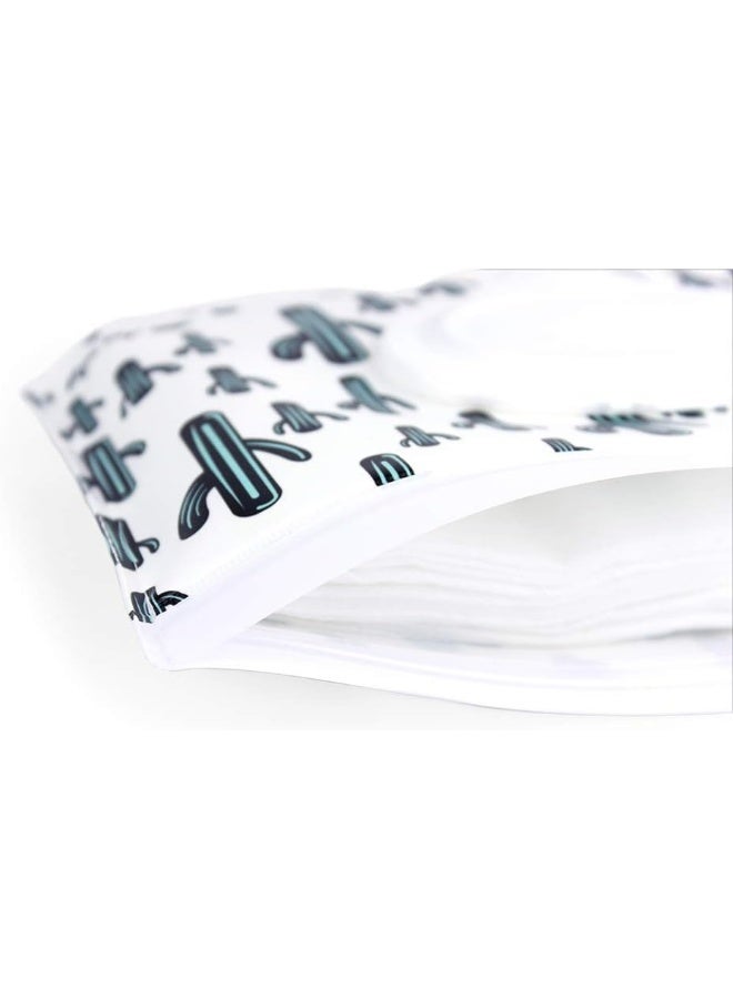 إيتزي ريتزي Travel Wipes Case - Reusable Wipe Pouch â€“ Take  Travel Pouch Holds Up To 30 Wet Wipes, Includes Silicone Wristlet Strap, Cactus - Image 2