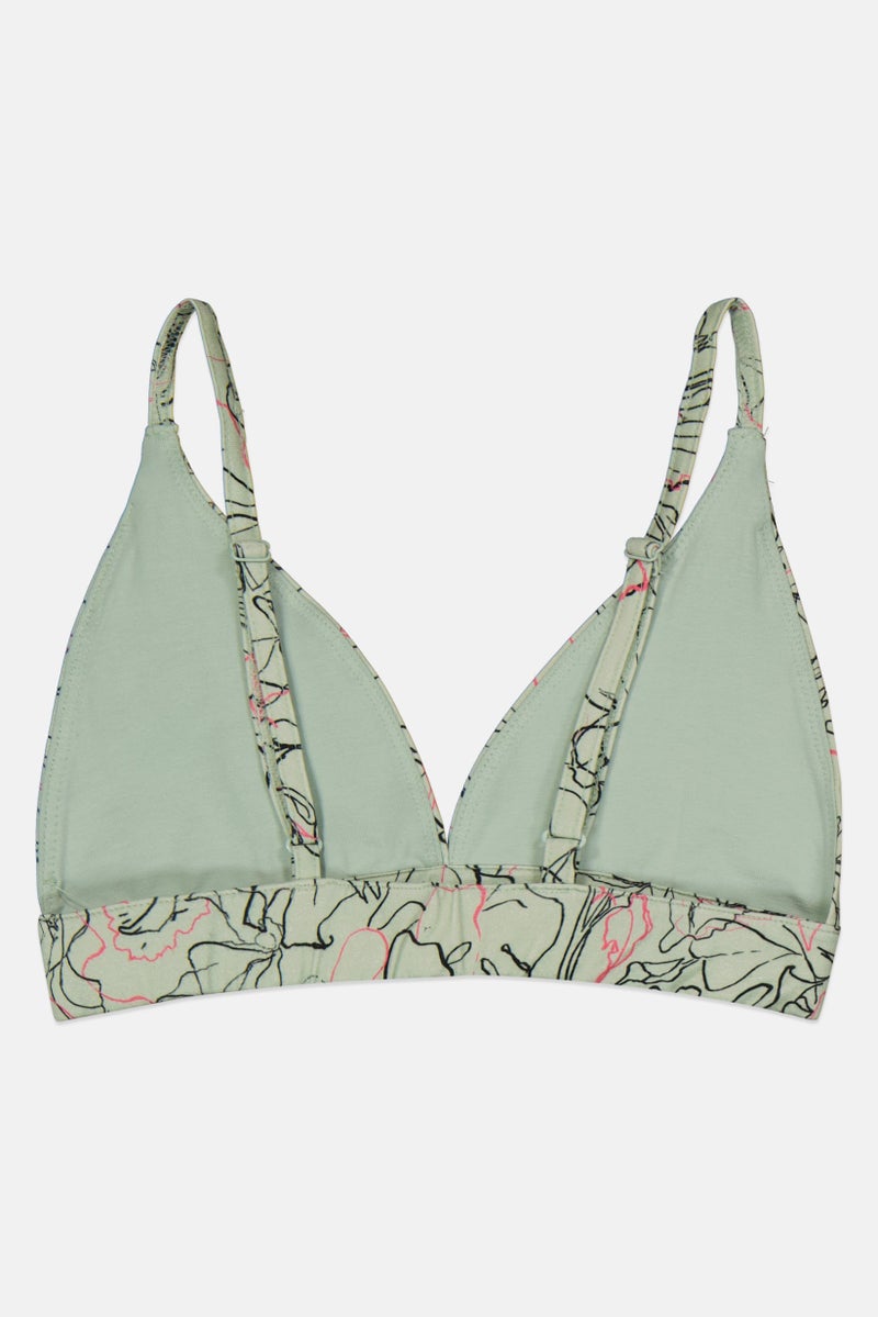 Reebok براكيت نسائي غير مبطن بنقشة زهور، مجموعة ساج - Image 2