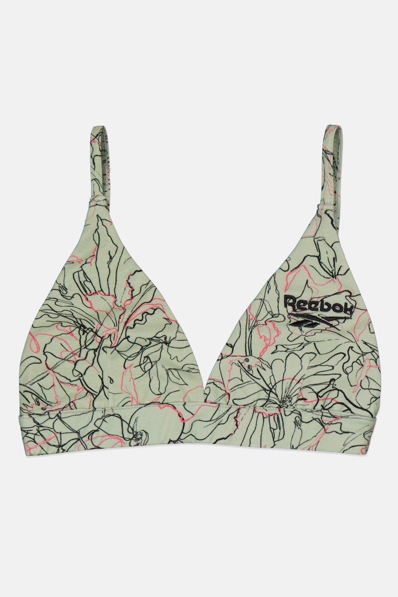 Reebok براكيت نسائي غير مبطن بنقشة زهور، مجموعة ساج - Image 1