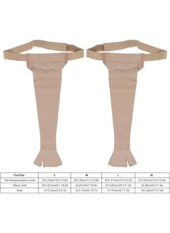 klarako Lymphedema Compression Arm Sleeve, Thumb Lymph Edema arm Sleeve, Polyurethane Post Mastectomy Support Arm Sleeve for Swelling Support(XL-Left)  - Image 2