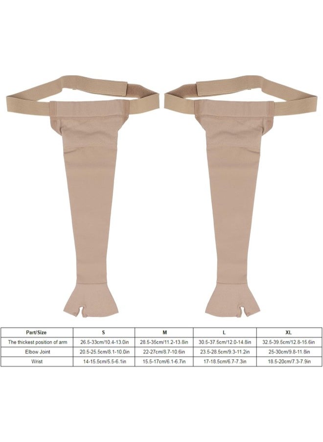 klarako - Lymphedema Compression Arm Sleeve, Thumb Lymph Edema arm Sleeve, Polyurethane Post Mastectomy Support Arm Sleeve for Swelling Support(XL-Left) - Image 1