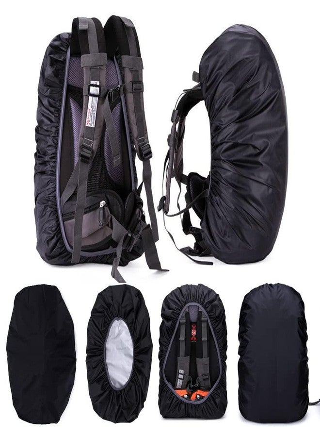 BKQPTL Waterproof Luggage Backpack Rain Cover - Dustproof Travel Rucksack Bag Cover with Adjustable Buckles & Elastic for Laptop, School,Bicycling,Hiking, Camping & Trekking (Black) (2) - Image 1