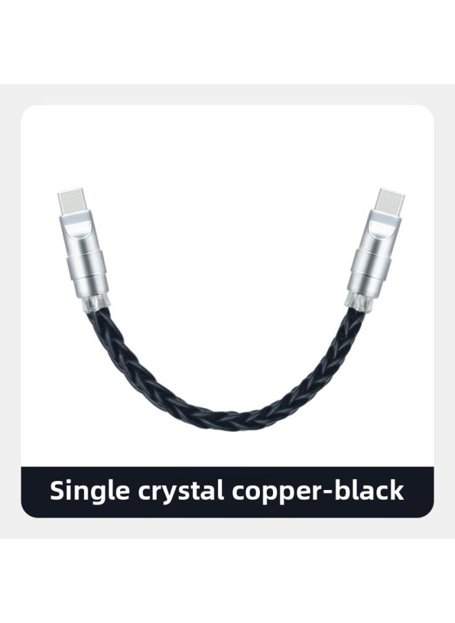 Generic - Pure Copper Hardware Ultra-soft Single Crystal Copper Data Cable For Iphone16 Flat Mate70 Notebook Fast Charging-Color:1m Usb To For Apple/12w-Model:Single Crystal Copper Black [silver Copper Shell] - Image 1