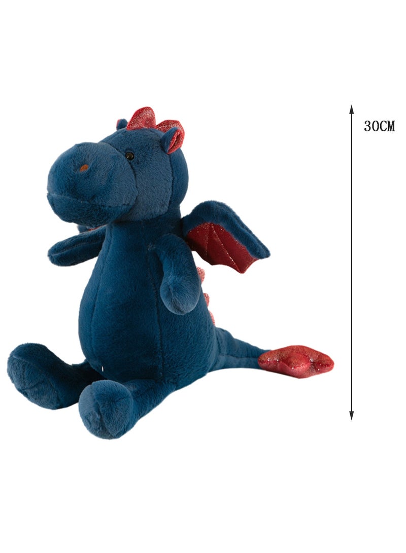 30 CM Cute Dinosaur Plush Toy Soft Stuffed Cute Cartoon Doll For Girls And Boys All Ages Gift（Blue） - Image 2