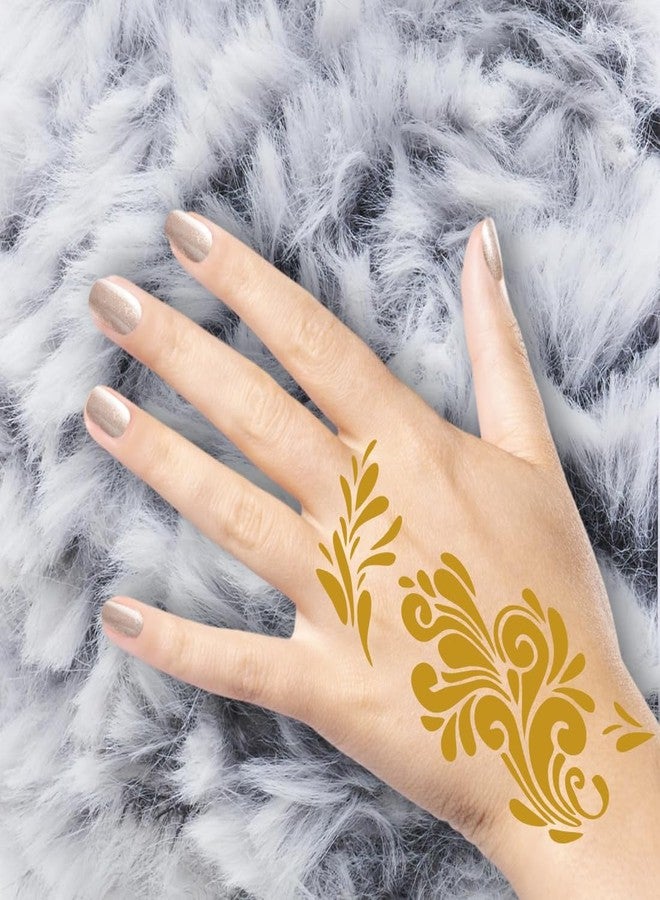 ORDERSHOCK Bold & Stylish Mehndi With Artistic Design For Palm, Simple Mehndi Sticker For Girls & Women - Image 4