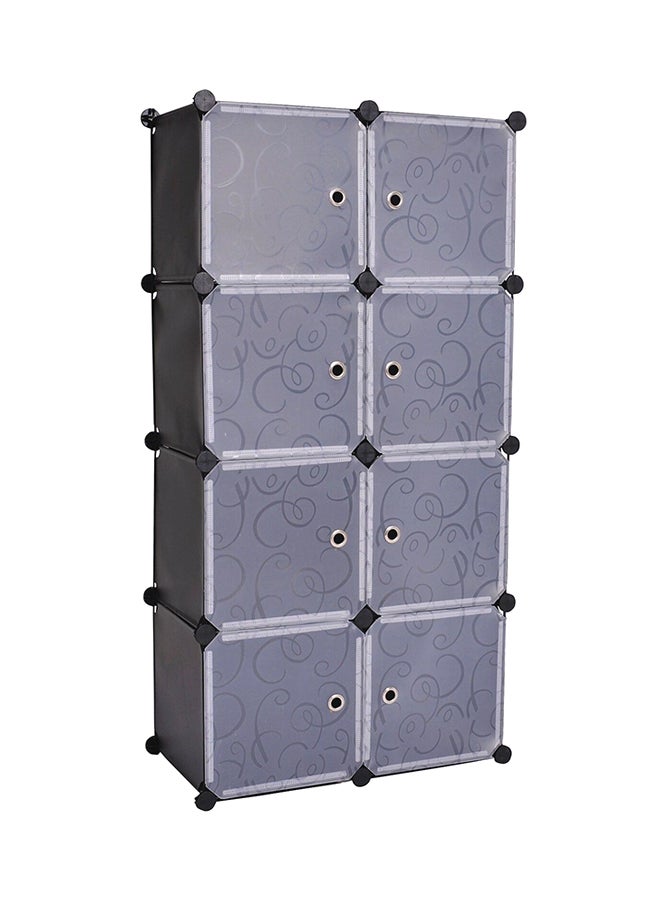 8 Cells Multifunctional Deatchable Storage Cabinet Clear/Black 4 to 5feet - Image 2