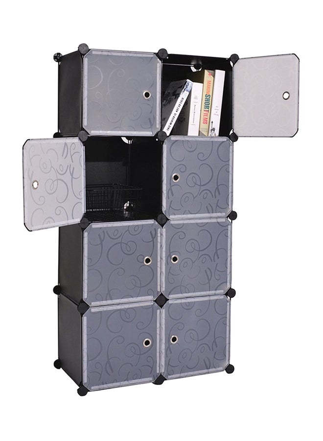 8 Cells Multifunctional Deatchable Storage Cabinet Clear/Black 4 to 5feet - Image 3