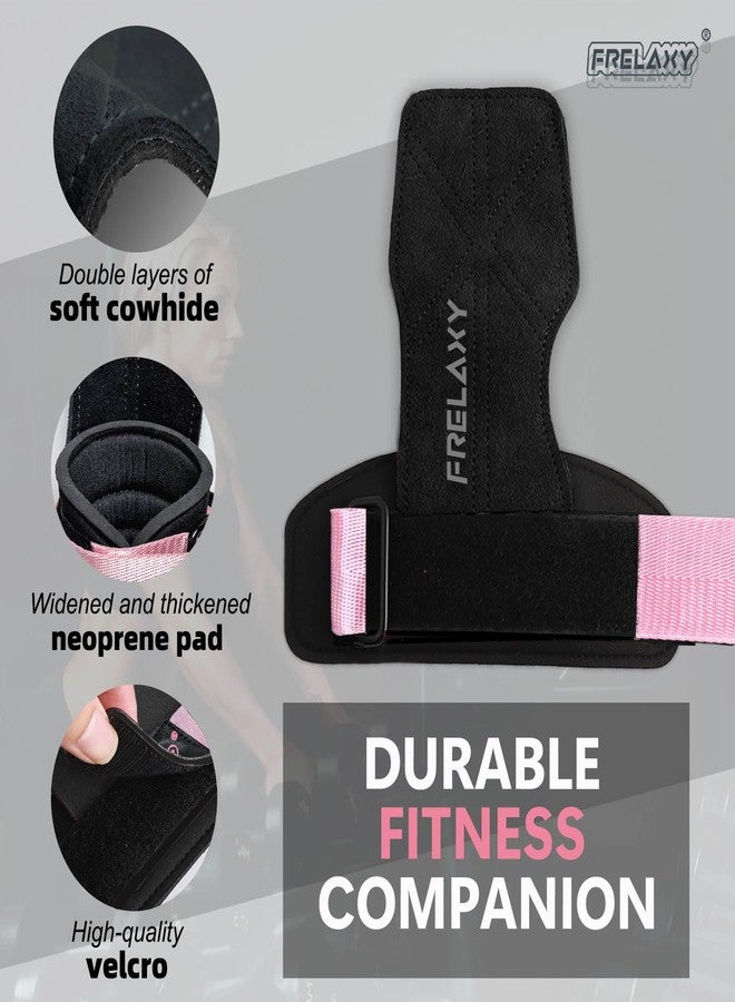 Frelaxy Lifting Wrist Straps Women and Men, Weight Lifting Grips with Cushion Wrist Loop, Double Layer Leather and Storage Pouch, Gym Workout Straps for Deadlift and Powerlifting - Image 4