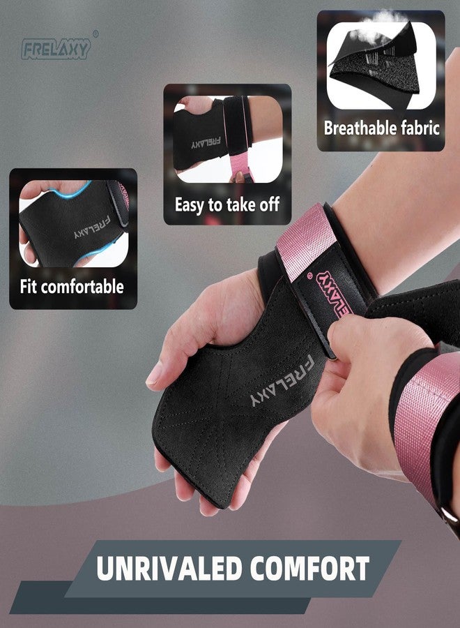 Frelaxy Lifting Wrist Straps Women and Men, Weight Lifting Grips with Cushion Wrist Loop, Double Layer Leather and Storage Pouch, Gym Workout Straps for Deadlift and Powerlifting - Image 5