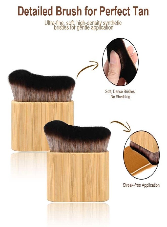 KELILO 2 in 1 Self Tanning Mitt Self Tanner Mitt Tanning Glove Self Tan Mitt and Brush Self Tanning Brush for Self Tan Brush Tanner Brush Kabuki Body Brush for Self Tanner Applicator Tanning Mitt and Brush - Image 4