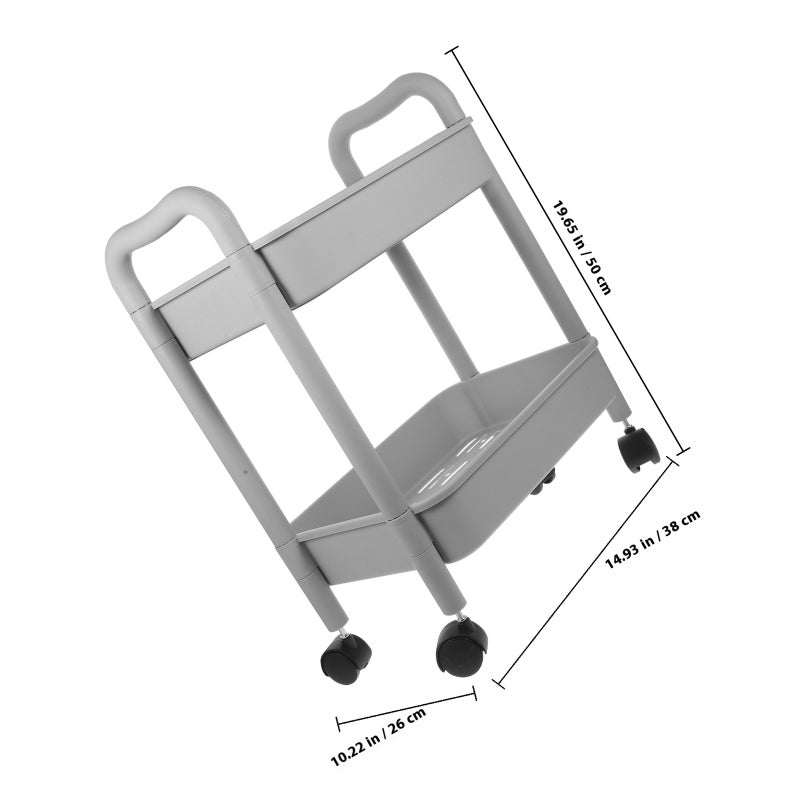 Organization Cart, Multi-Purpose Storage Solution with Wheels for Offices and Kitchens - Image 2