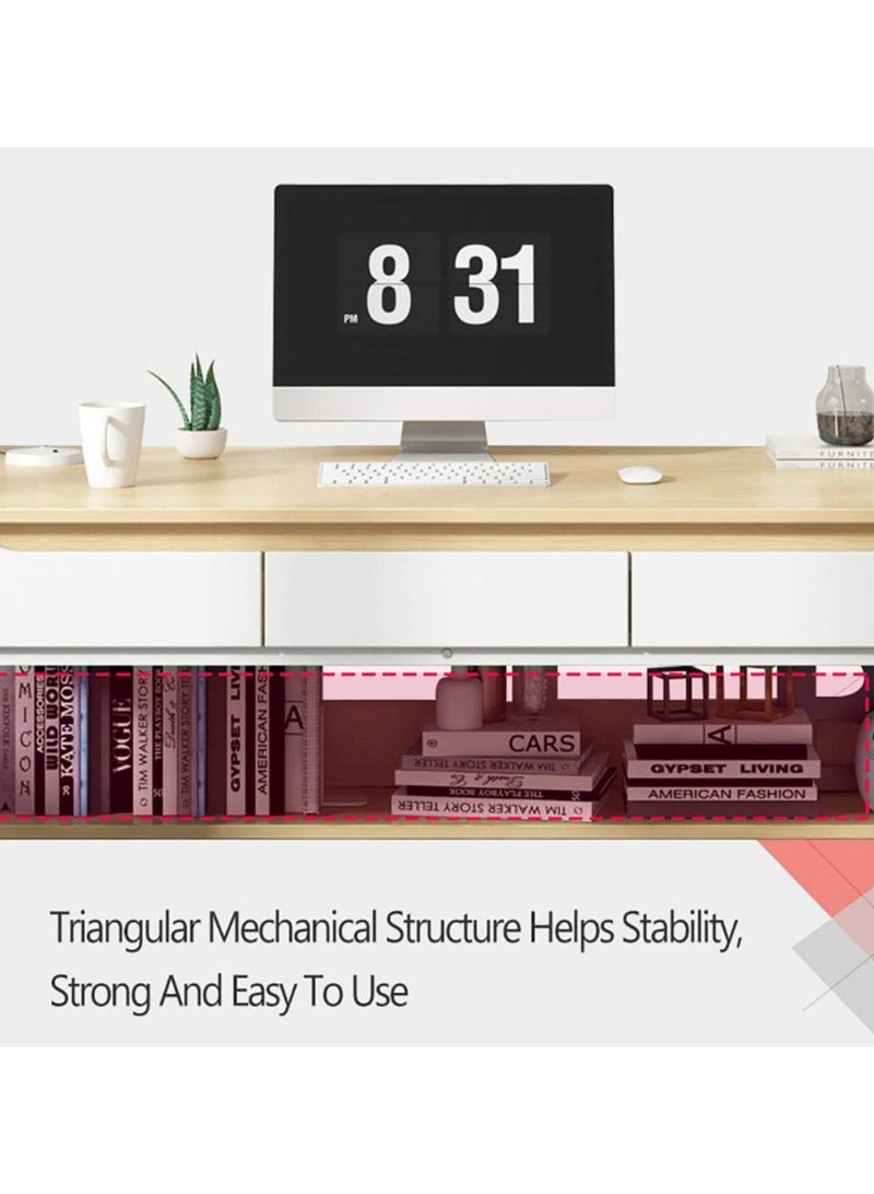 اليسا مكتب منزلي عصري بثلاثة أدراج واسعة - لمسة نهائية خشبية أنيقة، محطة عمل 140×60 سم للدراسة والكتابة والإنتاجية - Image 2