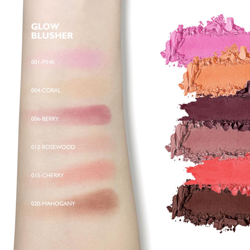 KYDA Powder Blush, Radiant Glow Face Blusher, Blendable Formula, Lasting Moisturizing, Ultra Fine Lightweight Texture, Cherry - Image 4