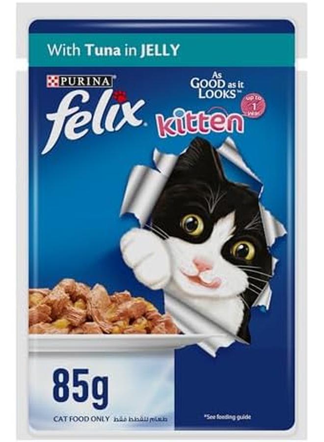 Felix As Good As It Looks Kitten With Tuna In Jelly 85G Pack Of 12 - Image 2