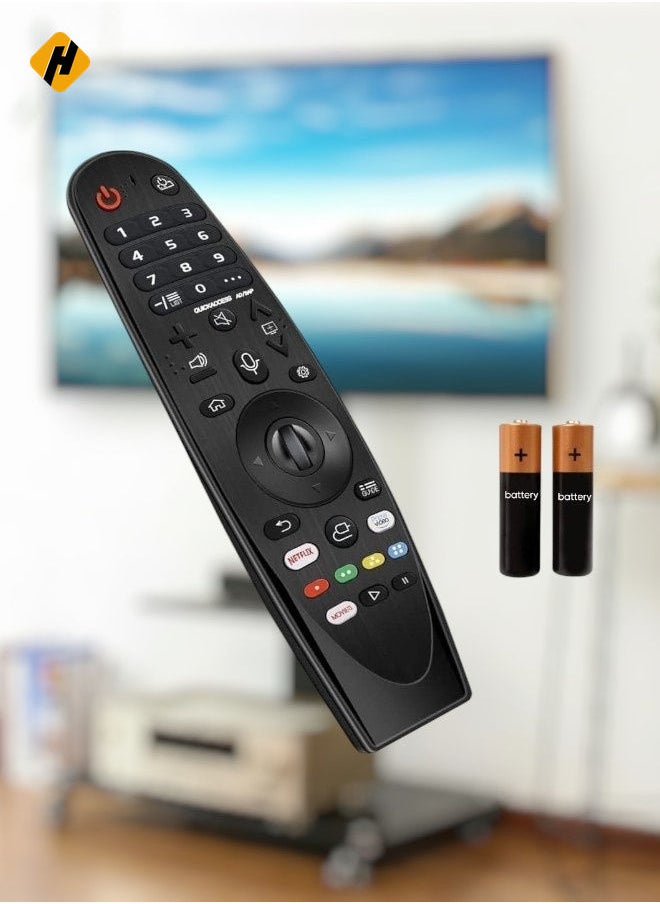 New MR-20GA Magic Wand Remote Control Replacement AKB75855501 for LG 2018-2020 OLED, NanoCell, and 4K UHD Smart TV Models, with Netflix and Prime Video Hotkeys WITH BATTERY