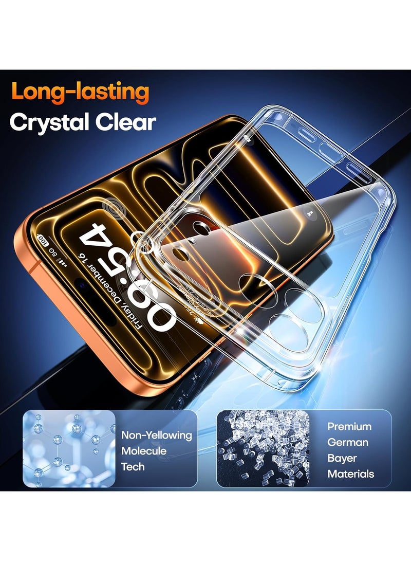 general Case for iPhone 17 Pro Max with 1-piece screen protector, full camera lens protection, shockproof transparent rear bumper phone case - - Image 5