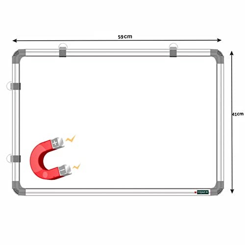 YAJNAS Magnetic White Board drywipe whiteboard 41x59 CM Includes 10 Magnets, 1 Eraser/Magnetic White Board Duster, 1 30cm Scale and 2 whiteboard Marker for Home, Office & School (41x59 CM)(HxW) - Image 4