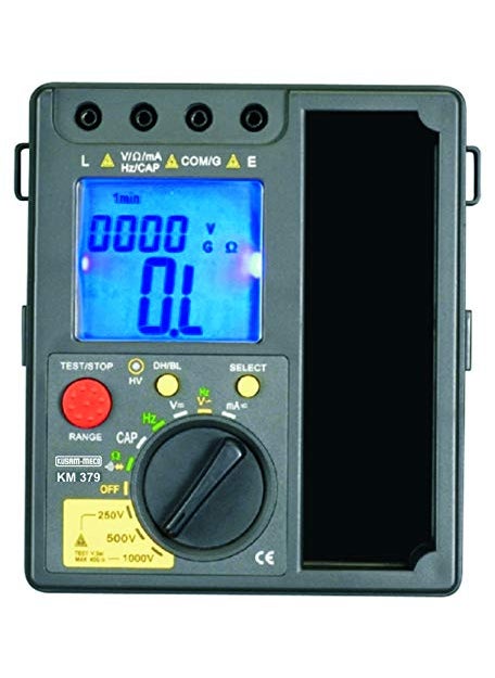 KUSAM-MECO KusamMeco 3 DIGIT DIGITAL INSULATION RESISTANCE TESTER WITH MULTIMETER FUNCTIONS KM379  - Image 1