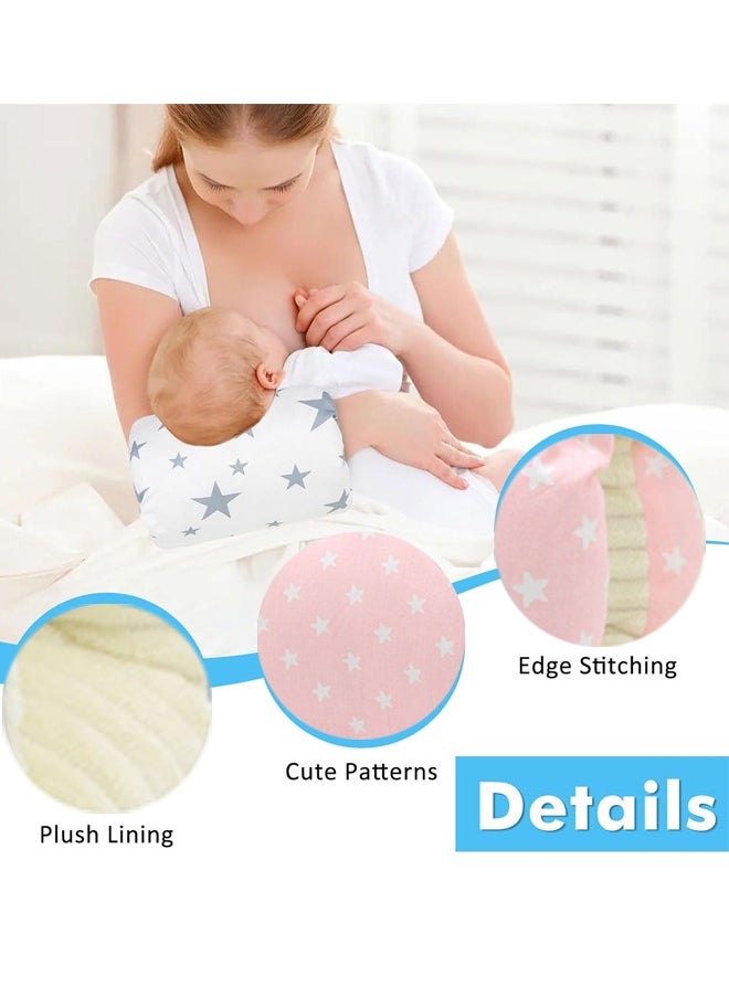 oldlaiben Breastfeeding Pillows, Cozy Cradle Pillow, Cotton Nursing Arm Pillow, Soft and Comfortable Feeding Pillows, Portable Travel Baby Feeding Arm Pillow, For Newborn for Bottle Feeding（Pink）  - Image 4