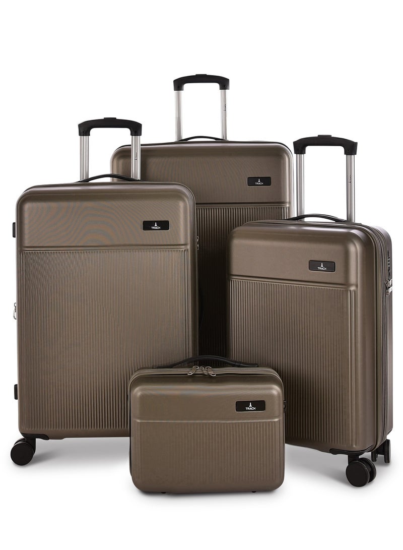 Track Luggage Set of 4 pieces in multiple sizes 13/20/24/28 inches 800/4P color Grey - Image 1