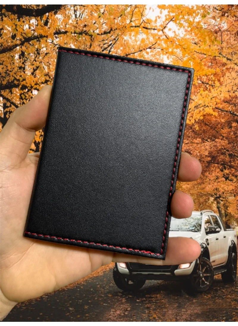 جيمبو License Container Auto License Container Vinlex Leather Stitched Vehicle License Protector10