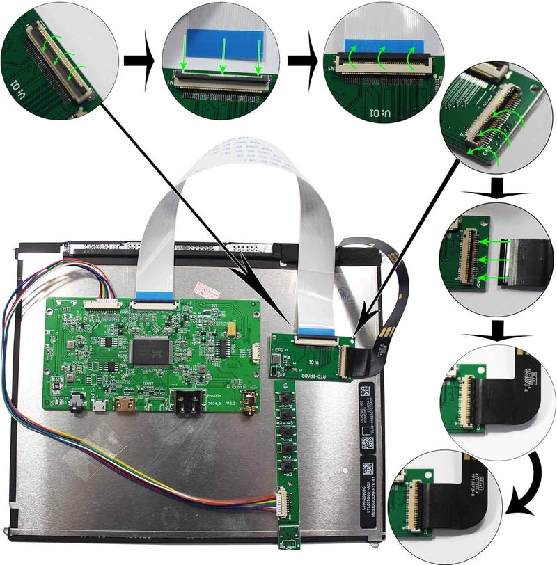 VSDISPLAY 9.7 inch 2048x1536 IPS LCD LP097QX1/ LTL097QL01/ HQ097QX1 with Controller Board fit for DIY Cabinet Monitor - Image 4
