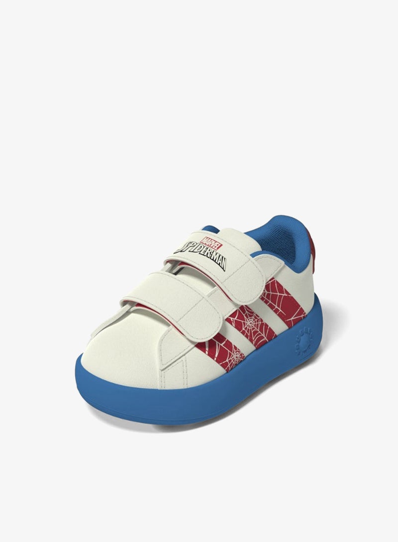 Adidas Grand Court Spider-Man Cf I U White Sportswear Shoes For Kids - Image 3