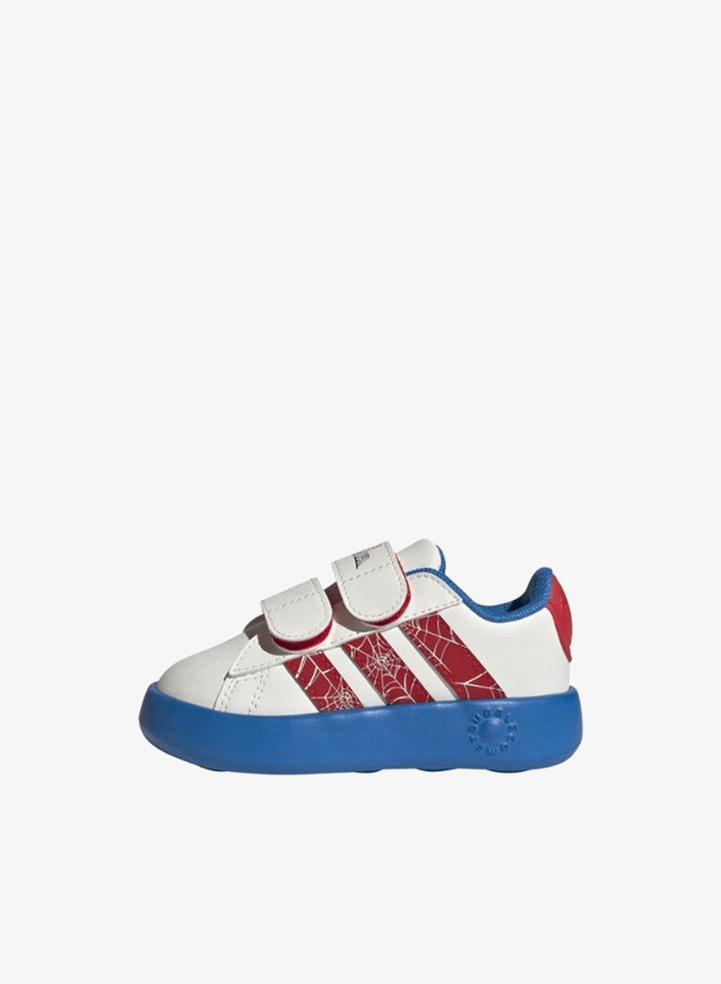 Adidas Grand Court Spider-Man Cf I U White Sportswear Shoes For Kids - Image 4