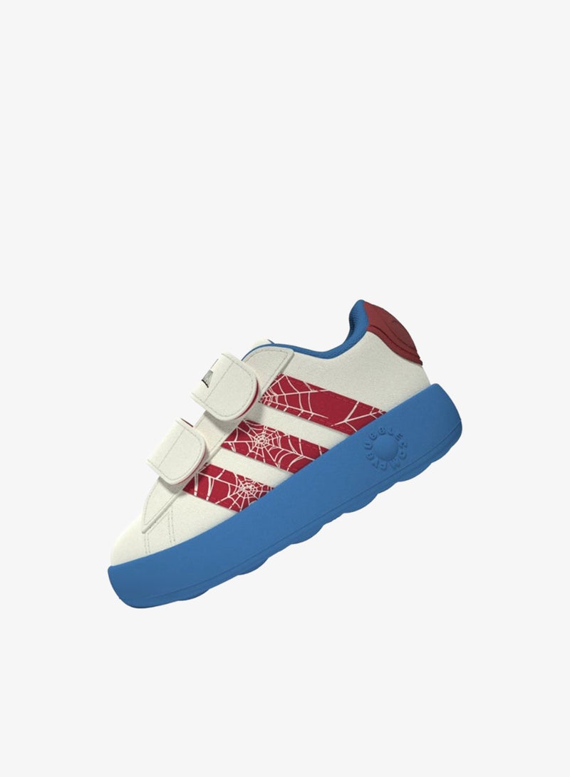 Adidas Grand Court Spider-Man Cf I U White Sportswear Shoes For Kids - Image 5