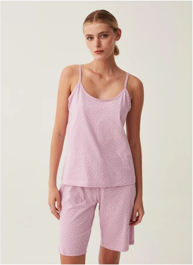 او في اس Ovs Pyjama Top With Polka Dot Pattern