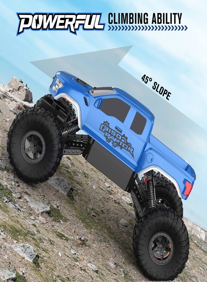 DOUBLE E Ford Raptor F150 RC Car 4WD Monster Trucks for Boys,11 Inches Off Road Crawler Vehicle RC Truck Toy Gift for Boys Girls 6 7 8-12 Years-Blue - Image 4
