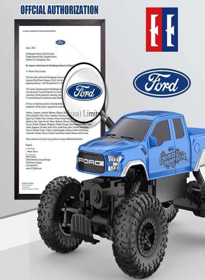 DOUBLE E Ford Raptor F150 RC Car 4WD Monster Trucks for Boys,11 Inches Off Road Crawler Vehicle RC Truck Toy Gift for Boys Girls 6 7 8-12 Years-Blue - Image 5