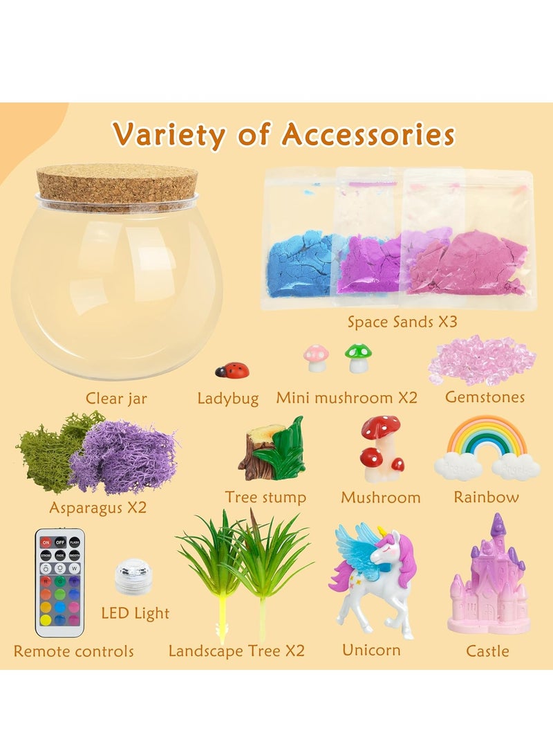 مجموعة أدوات فنية يدوية على شكل يونيكورن للأطفال والبنات، ألعاب يدوية الصنع على شكل يونيكورن مع إضاءة، هدايا عيد ميلاد على شكل يونيكورن للبنات من سن 4 إلى 12 عامًا - Image 4